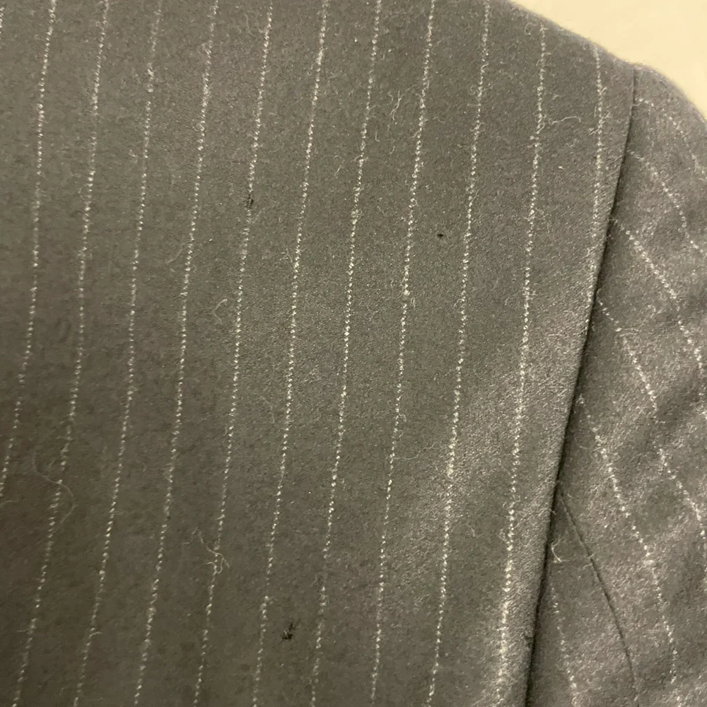 rag & bone The Icon Pinstripe Wool Suit Jacket in Charcoal‎ Size 38 $695